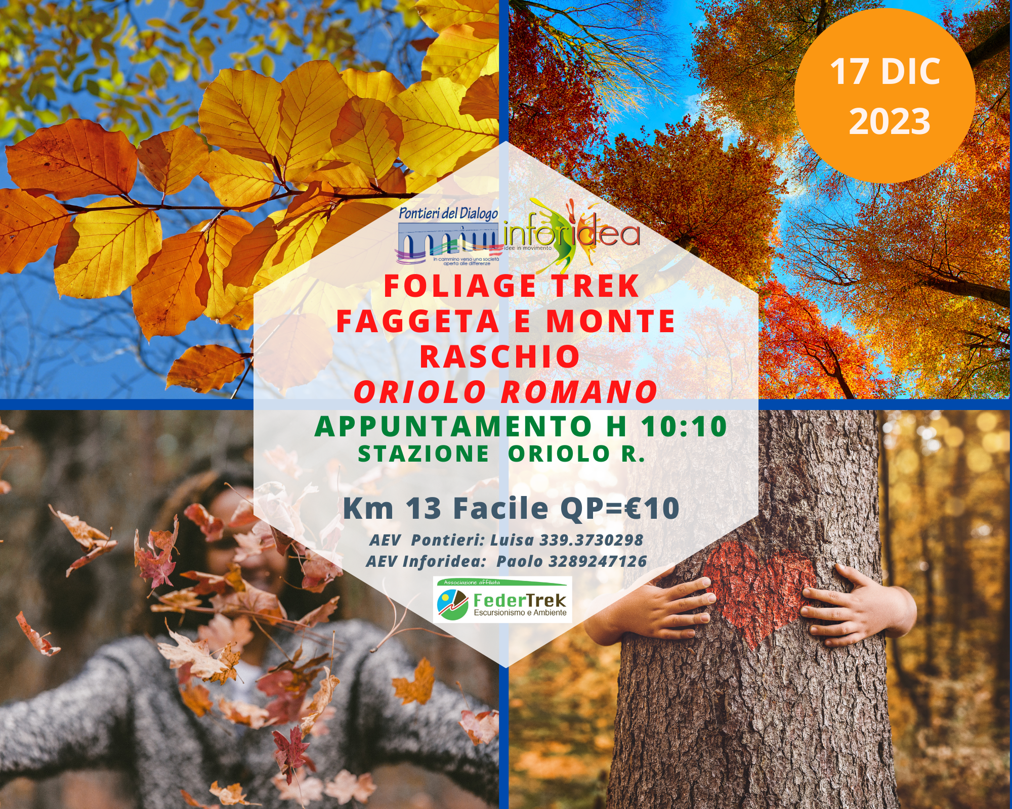 Locandina Foliage Trek, Anello della faggeta Oriolo M.te Raschio
