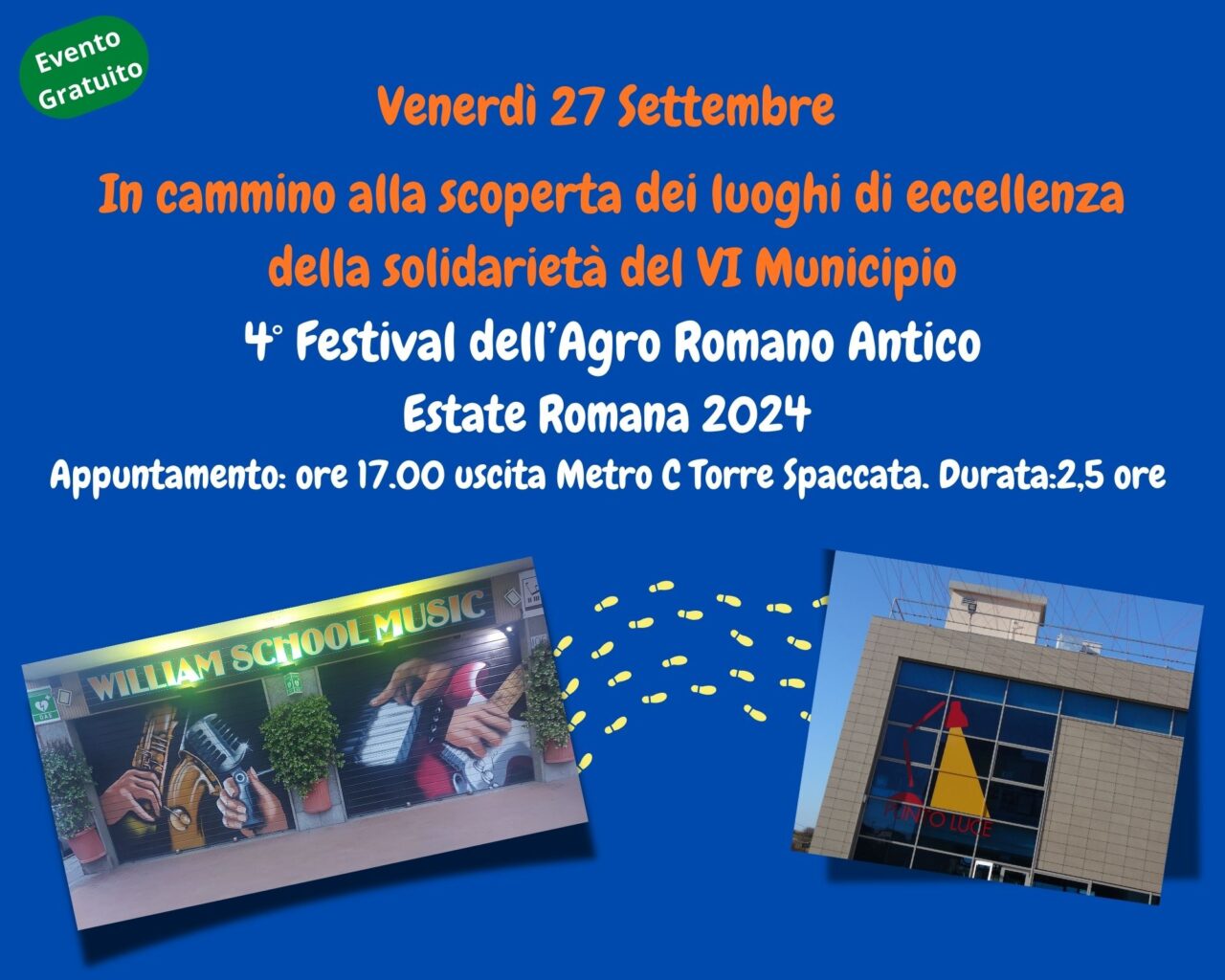 Evento Gratuito Estate Romana: In cammino alla scoperta dei luoghi di eccellenza della solidarietà del VI Municipio